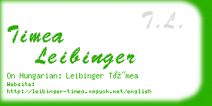timea leibinger business card